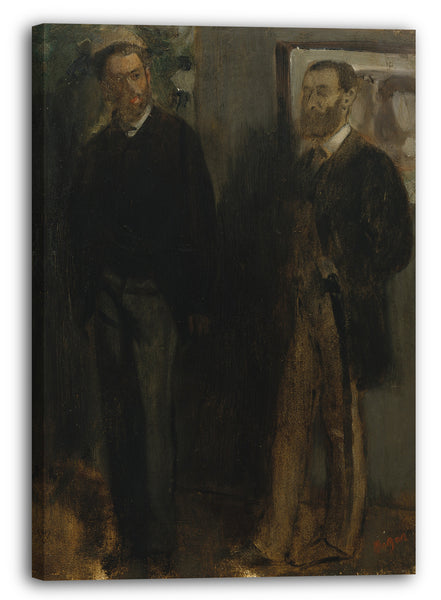 Leinwandbild Edgar Degas - Zwei Männer