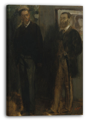 Leinwandbild Edgar Degas - Zwei Männer