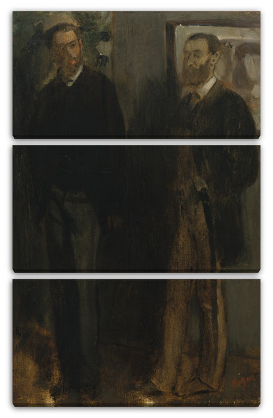 Leinwandbild Edgar Degas - Zwei Männer