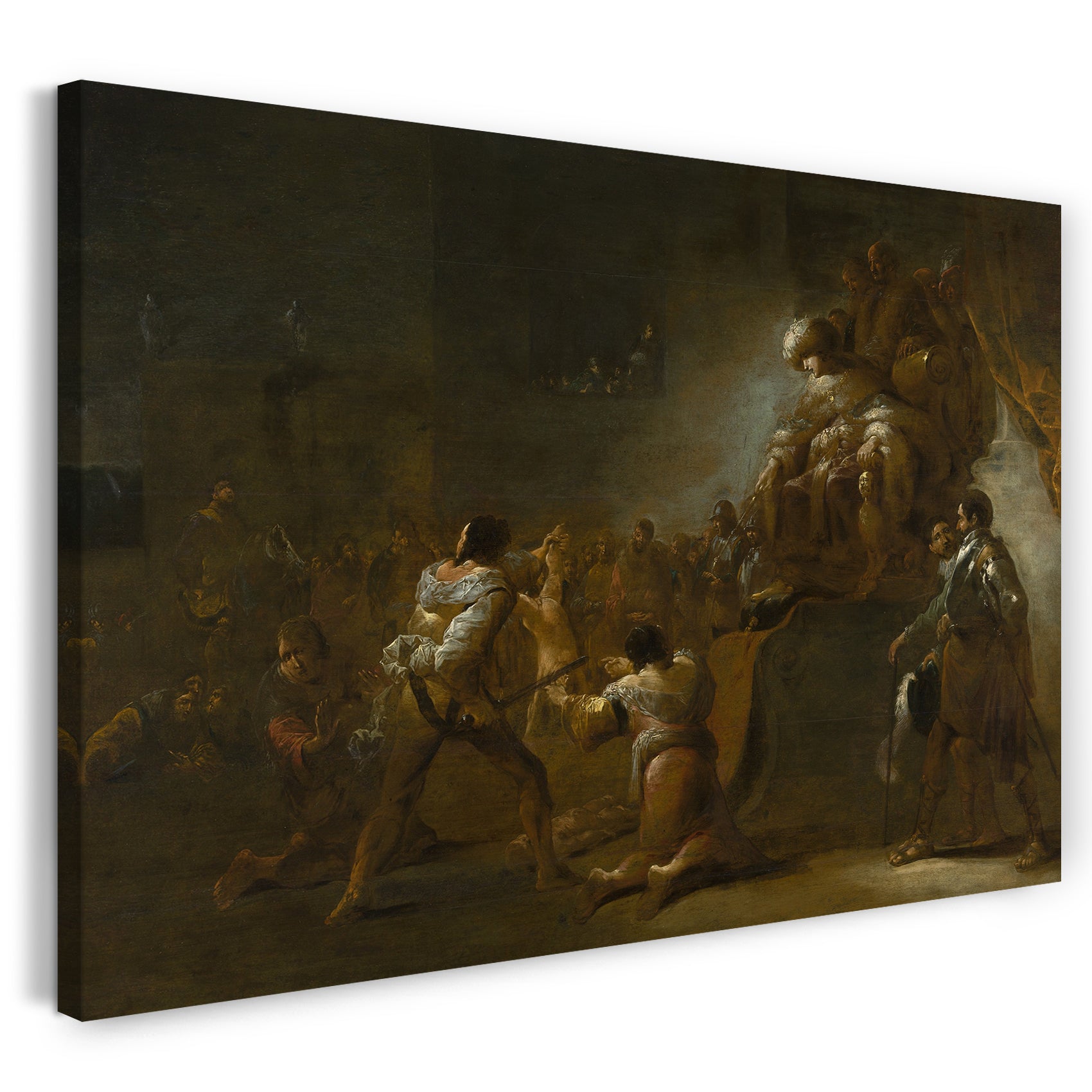 Leinwandbild Leonaert Bramer - Das Urteil Salomos