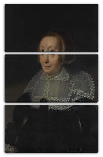 Leinwandbild Michiel Jansz van Mierevelt - Portrait einer Frau mit einem Spitzenkragen