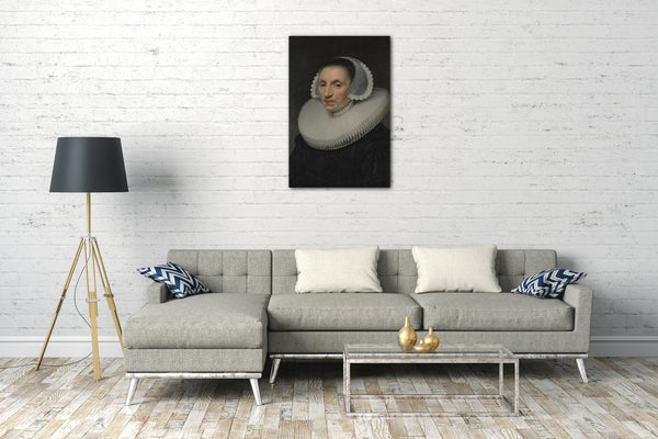 Leinwandbild Jan van Ravesteyn - Porträt einer Frau