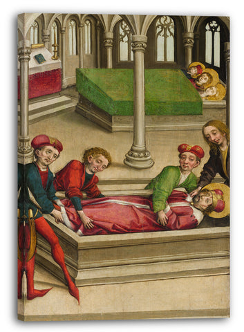 Leinwandbild Meister von Eggenburg - Die Beerdigung des Heiligen Wenzel