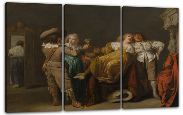 Leinwandbild Pieter Jansz. Quast - Eine Party von Merrymakers