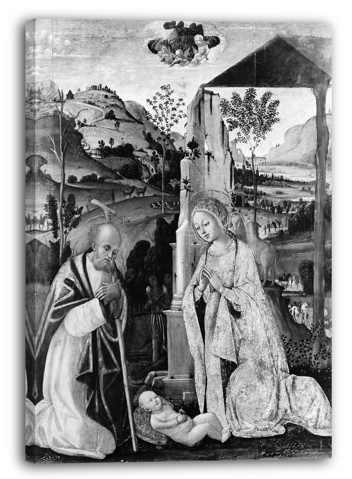 Leinwandbild Bernardino Fungai - Die Geburt Christi
