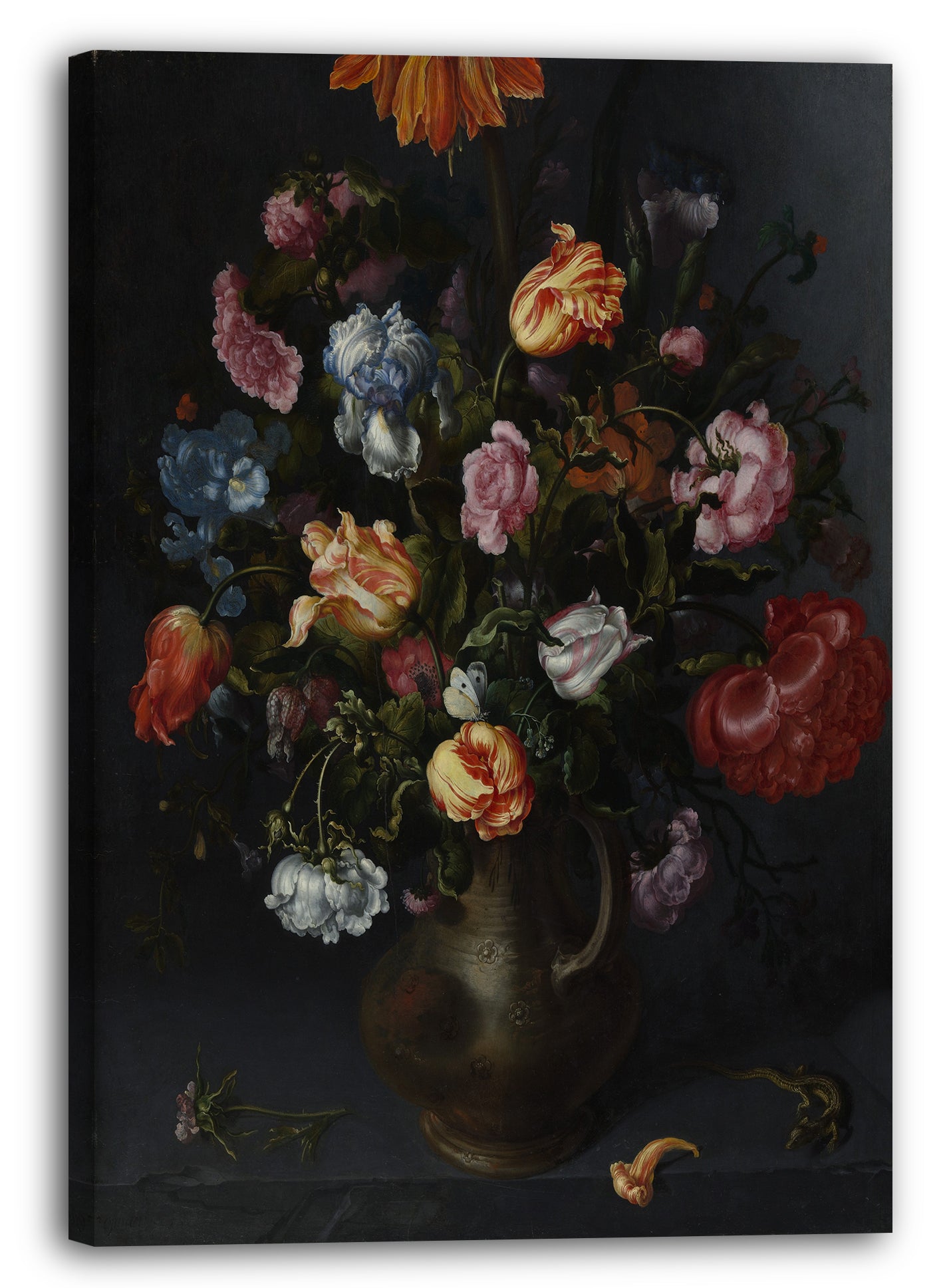 Leinwandbild Jacob Vosmaer - Eine Vase mit Blumen