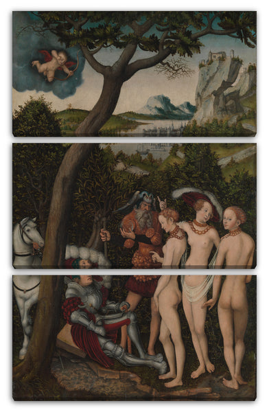 Leinwandbild Lucas Cranach der Ältere - Das Urteil von Paris