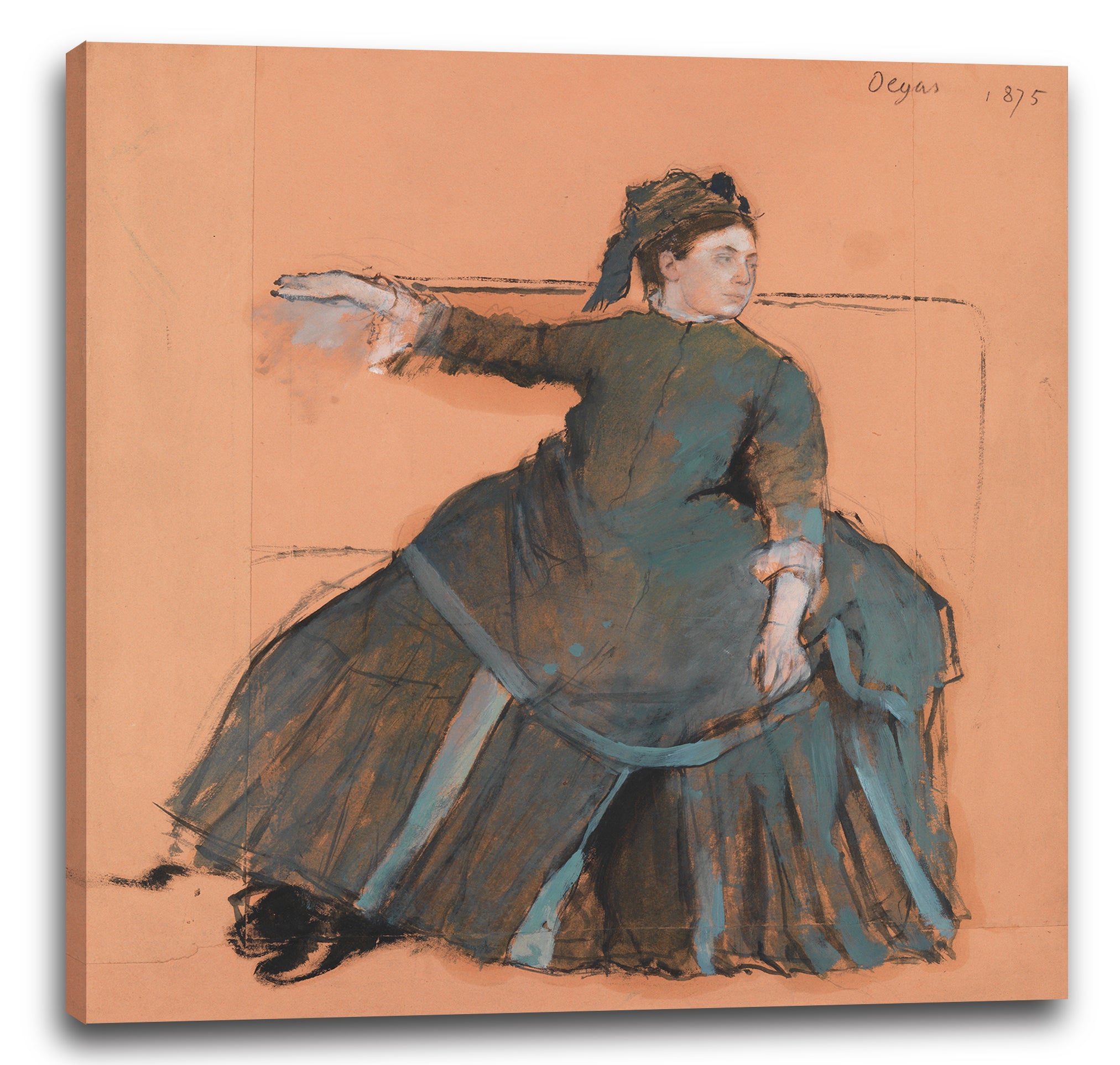 Leinwandbild Edgar Degas - Frau auf einem Sofa