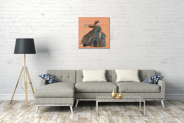 Leinwandbild Edgar Degas - Frau auf einem Sofa