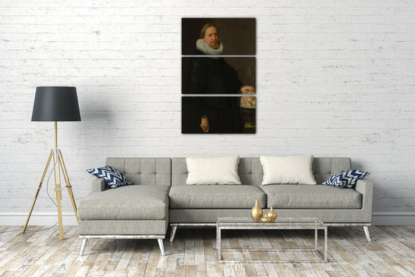 Leinwandbild Nicolaes Elias Pickenoy - Mann mit einer Erd-Globus