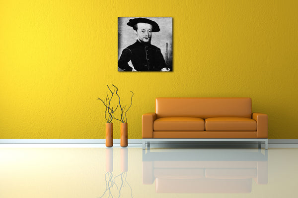 Leinwandbild Stil von Corneille de Lyon - Porträt eines Zwergs