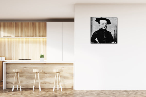 Leinwandbild Stil von Corneille de Lyon - Porträt eines Zwergs