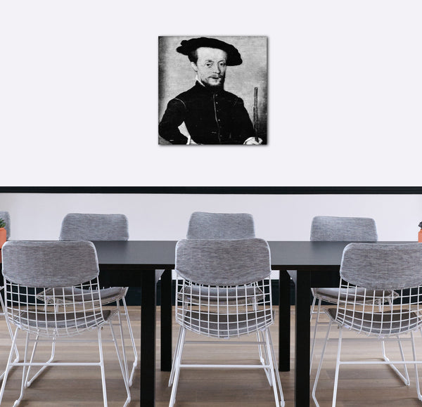 Leinwandbild Stil von Corneille de Lyon - Porträt eines Zwergs