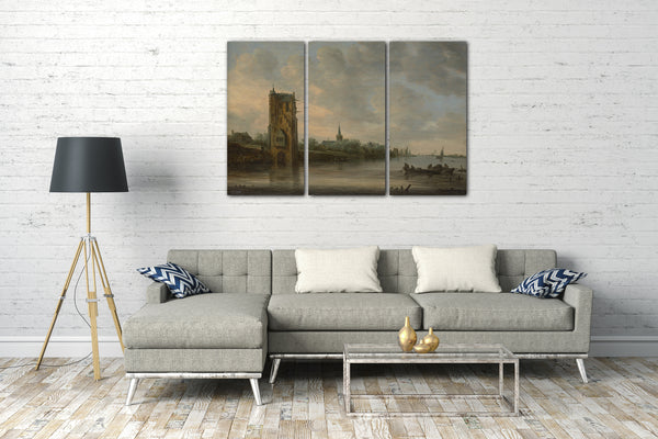 Leinwandbild Jan van Goyen - Das Pelkus Tor bei Utrecht