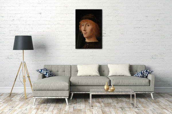 Leinwandbild Antonello da Messina - Portrait eines jungen Mannes