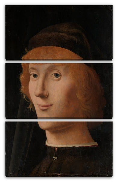 Leinwandbild Antonello da Messina - Portrait eines jungen Mannes