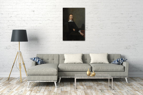 Leinwandbild Gerard ter Borch der Jüngere - Portrait eines sitzenden Mannes