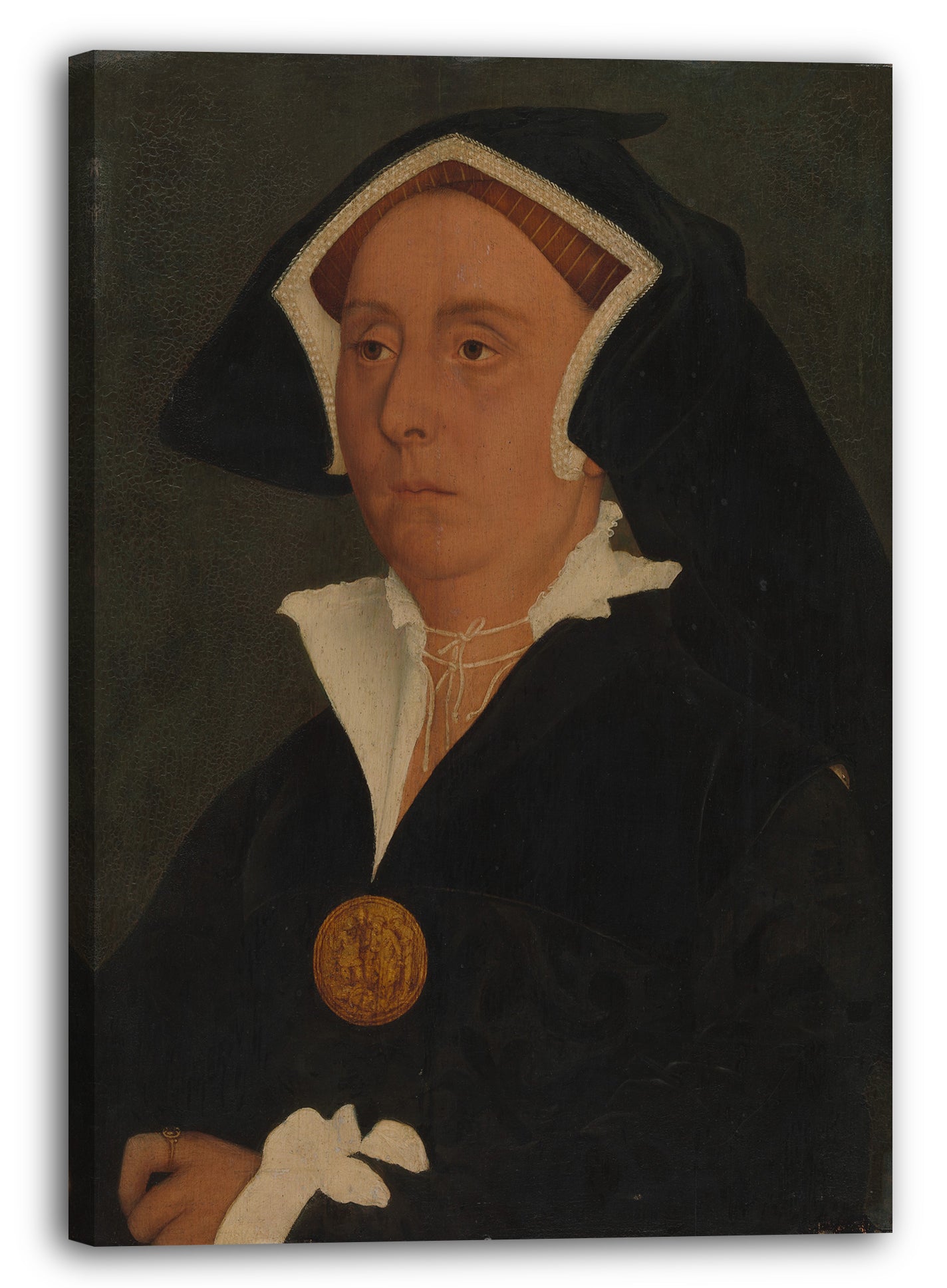 Leinwandbild Workshop von Hans Holbein dem Jüngeren - Lady Rich (Elizabeth Jenks, starb 1558)