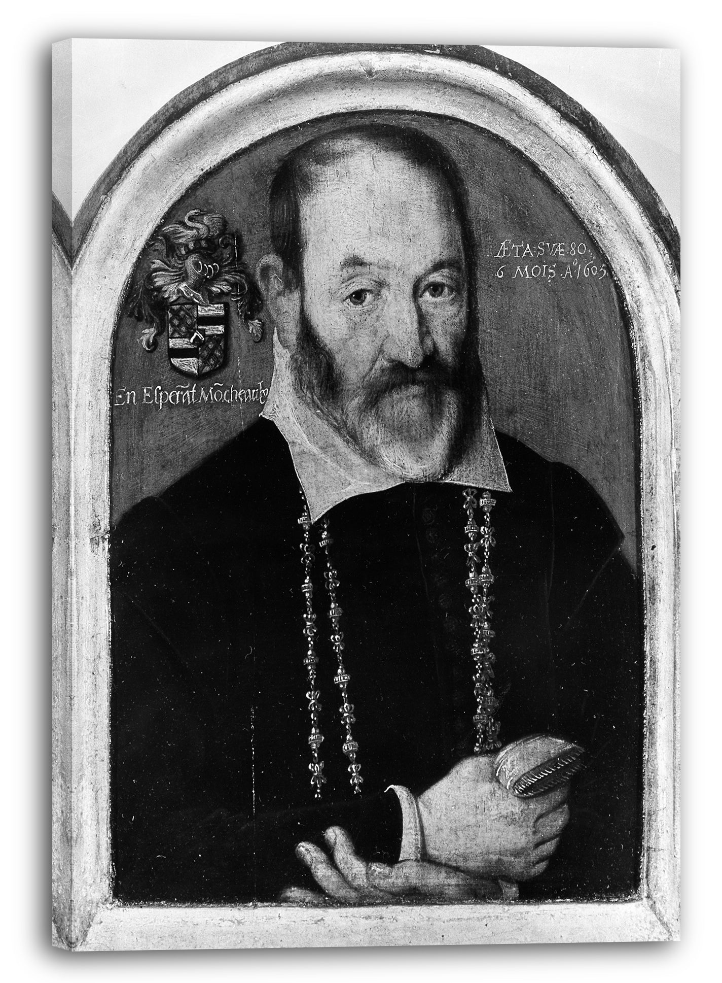 Leinwandbild Nordfranzösischer Maler - Porträt eines Mannes der Moncheaux-Familie