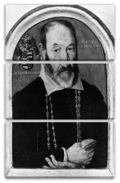 Leinwandbild Nordfranzösischer Maler - Porträt eines Mannes der Moncheaux-Familie