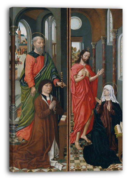 Leinwandbild Meister der Ursula-Legende - Saint Paul mit Paolo Pagagnotti; Christus erscheint Seiner Mutter