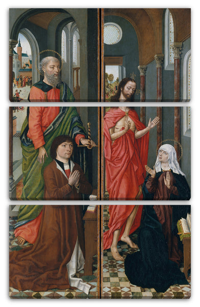 Leinwandbild Meister der Ursula-Legende - Saint Paul mit Paolo Pagagnotti; Christus erscheint Seiner Mutter