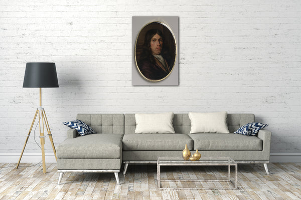 Leinwandbild Pieter van Slingelandt zugeschrieben - Portrait eines Mannes