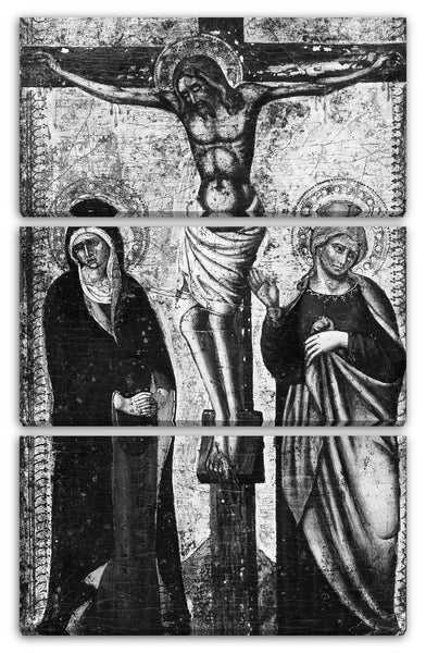 Leinwandbild Kopie nach Luca di Tommè di Nuto (Italienisch, kurz vor 1925) - Die Kreuzigung