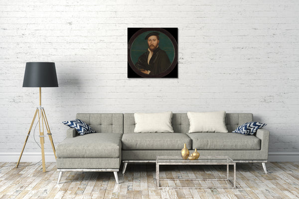 Leinwandbild Workshop von Hans Holbein dem Jüngeren - Porträt eines Mannes (Sir Ralph Sadler?)