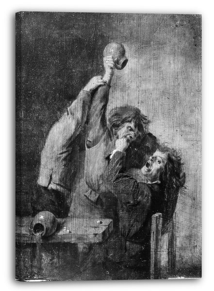 Leinwandbild Kopie nach Adriaen Brouwer - Die Schlägerei