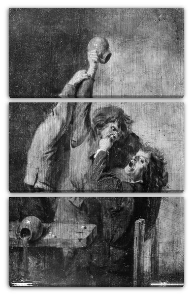 Leinwandbild Kopie nach Adriaen Brouwer - Die Schlägerei