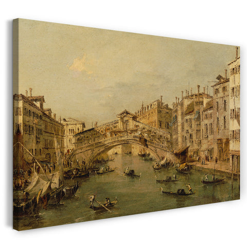 Leinwandbild Werkstatt von Francesco Guardi - Venedig: Die Rialto