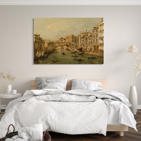 Leinwandbild Werkstatt von Francesco Guardi - Venedig: Die Rialto