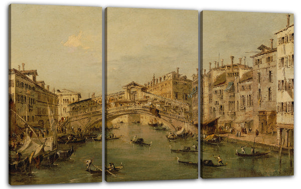 Leinwandbild Werkstatt von Francesco Guardi - Venedig: Die Rialto