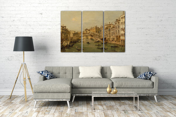 Leinwandbild Werkstatt von Francesco Guardi - Venedig: Die Rialto