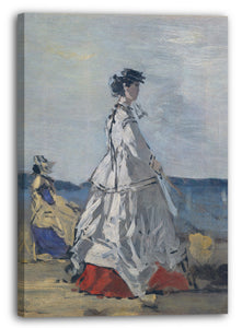 Leinwandbild Eugène Boudin - Prinzessin Pauline Metternich (1836-1921) am Strand