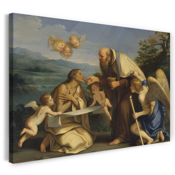 Leinwandbild Marcantonio Franceschini - Die Letzte Kommunion der Heiligen Maria von Ägypten
