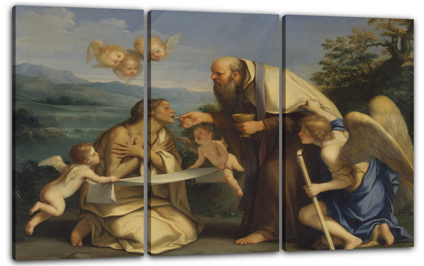 Leinwandbild Marcantonio Franceschini - Die Letzte Kommunion der Heiligen Maria von Ägypten