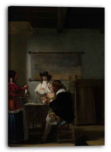 Leinwandbild Pieter de Hooch - Der Besuch