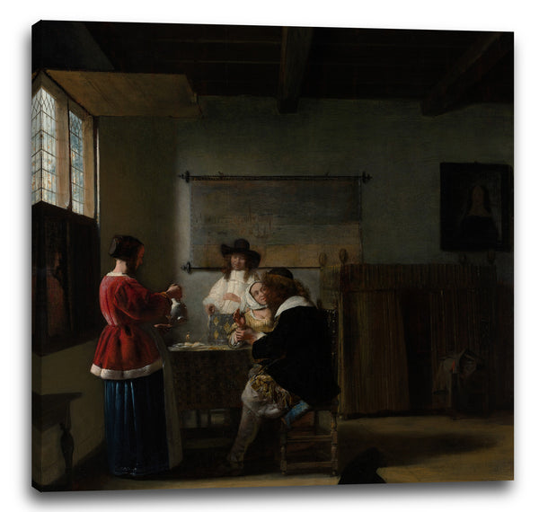 Leinwandbild Pieter de Hooch - Der Besuch