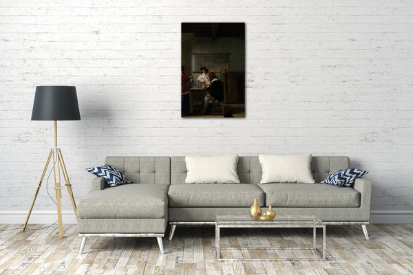 Leinwandbild Pieter de Hooch - Der Besuch