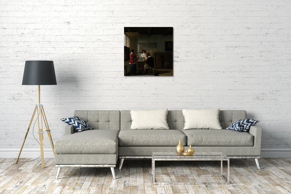 Leinwandbild Pieter de Hooch - Der Besuch