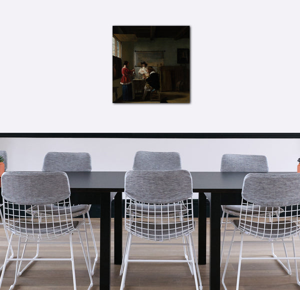 Leinwandbild Pieter de Hooch - Der Besuch