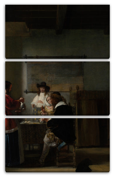 Leinwandbild Pieter de Hooch - Der Besuch