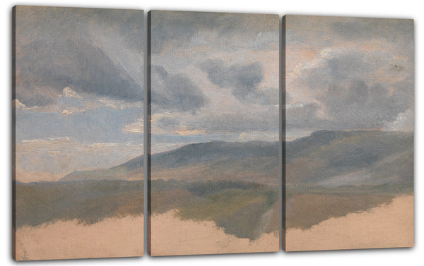 Leinwandbild Emile Loubon - Landschaftsstudie mit Wolken