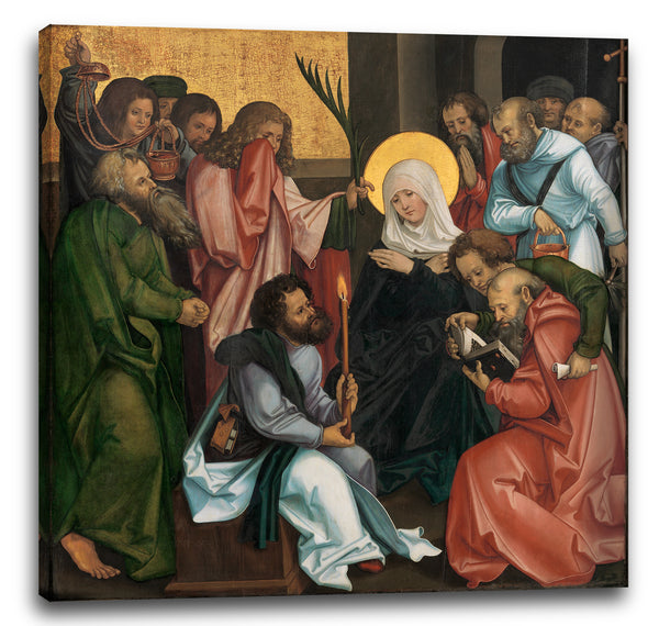 Leinwandbild Hans Schäufelein - Die Mariä Entschlafenheit; (rückwärts) Christus trägt das Kreuz