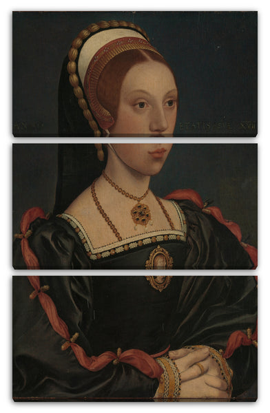 Leinwandbild Workshop von Hans Holbein dem Jüngeren - Portrait einer jungen Frau