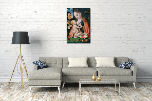 Leinwandbild Joos van Cleve - Die Heilige Familie