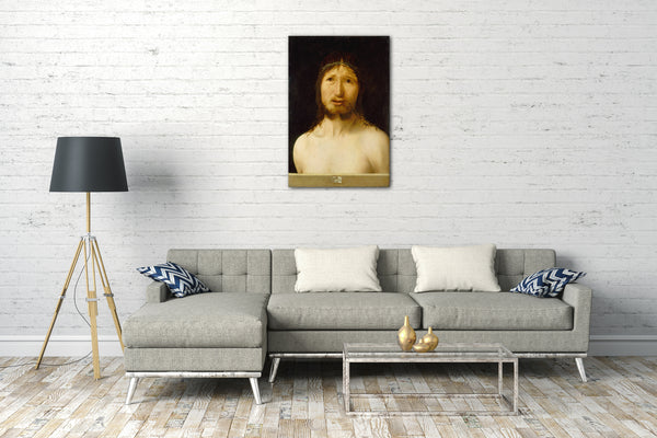 Leinwandbild Antonello da Messina - Christus mit Dornen gekrönt