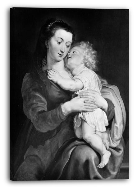 Leinwandbild Werkstatt von Peter Paul Rubens - Jungfrau und Kind